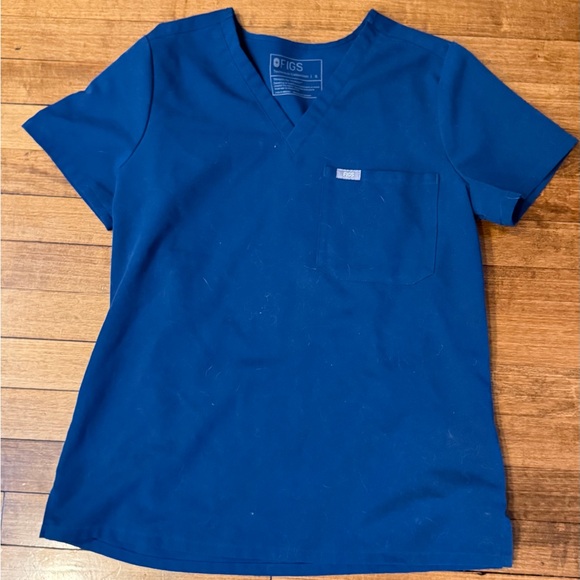 FIGS Navy Blue Scrub Top - Picture 1 of 1